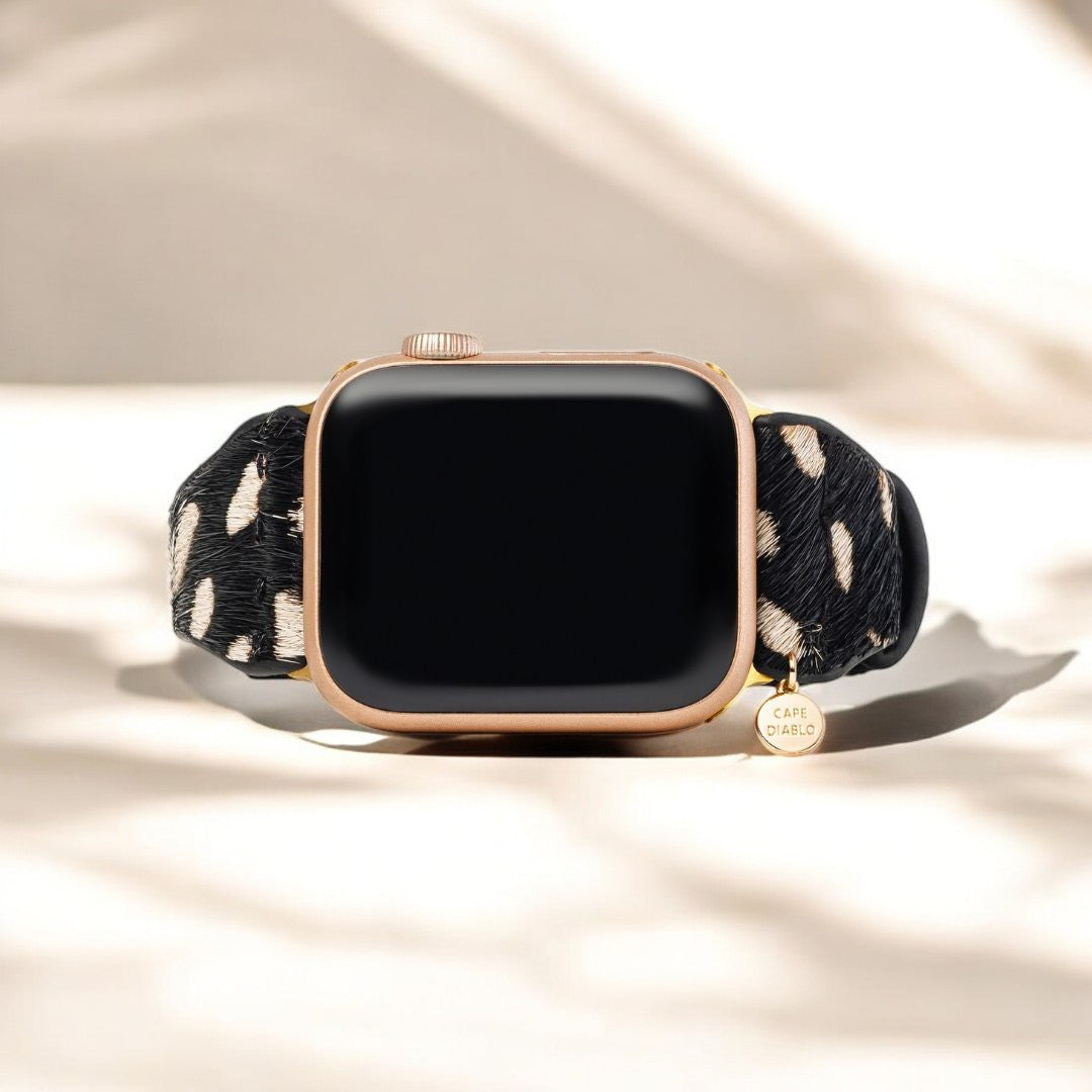 Monochrome Safari Leather Apple Watch Strap