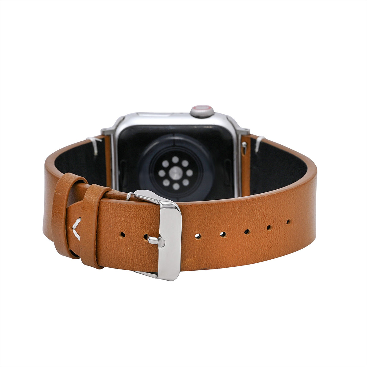 남성용 브라운 가죽 Apple Watch 스트랩