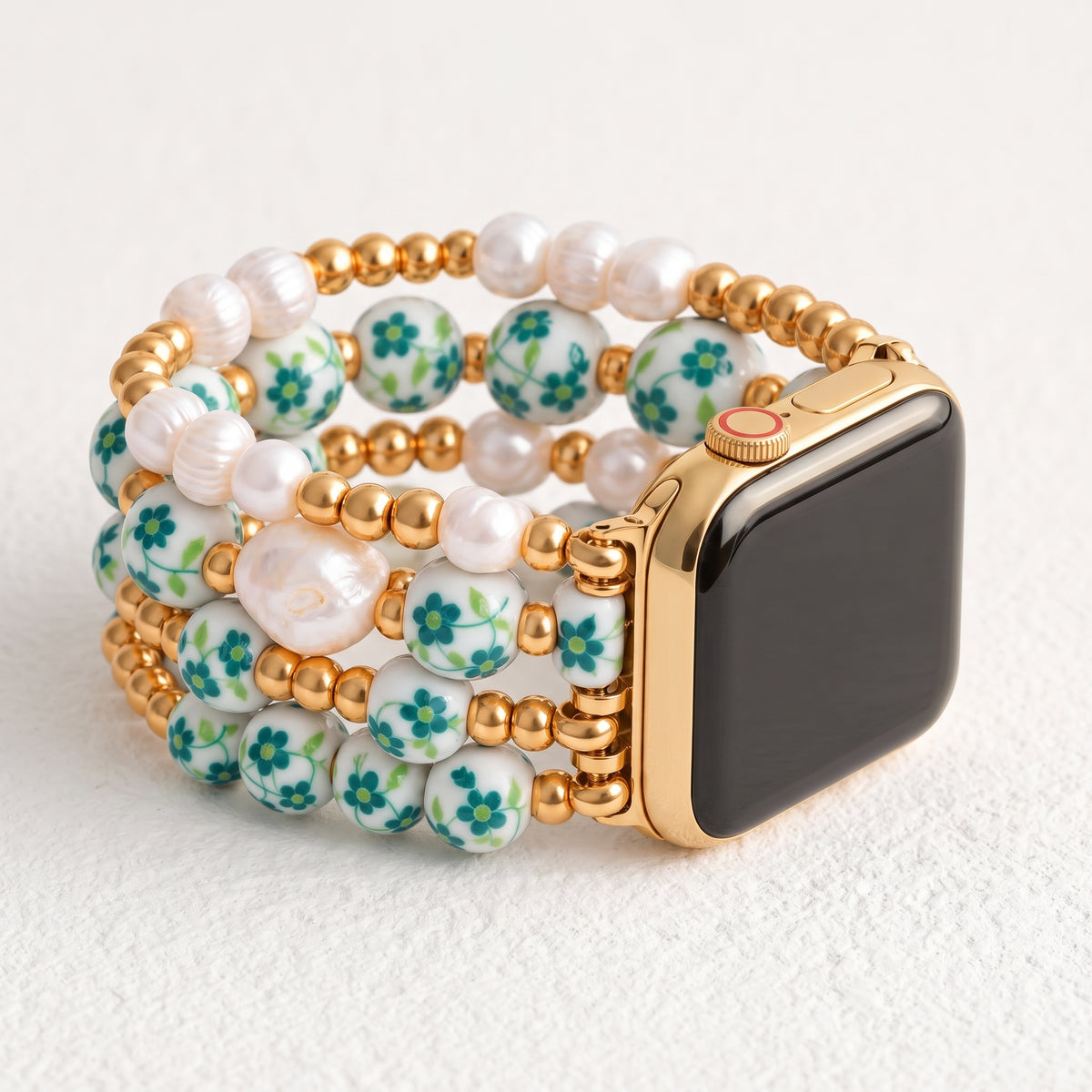 포슬린 가든 에메랄드 그로브 Apple Watch 스트랩
