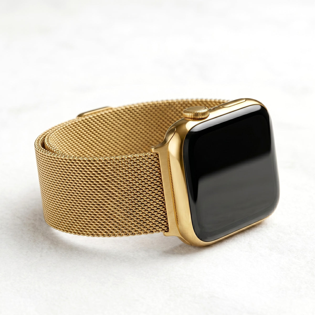 Golden Steel Luxury Stretch Apple Watch Strap