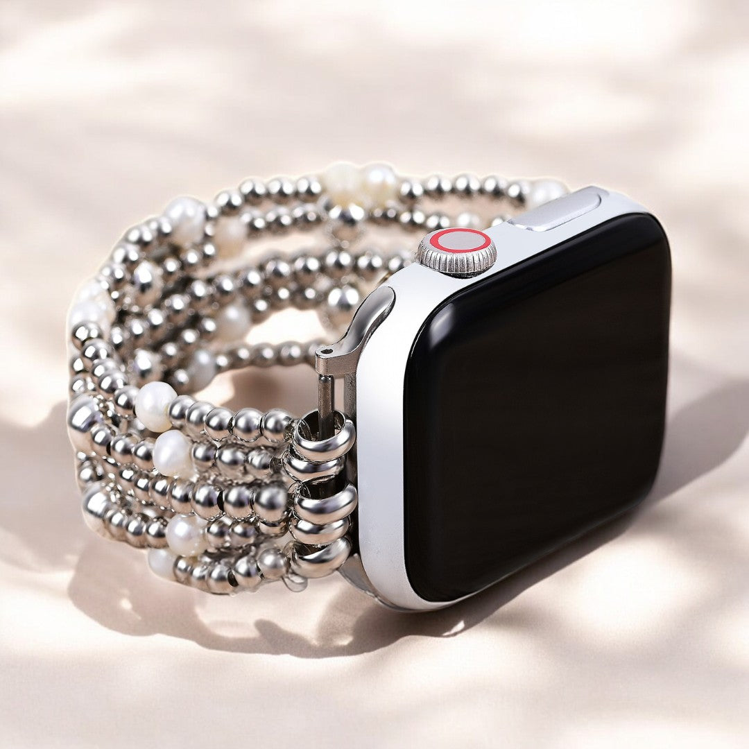 반짝이는 진주 스트레치 Apple Watch 스트랩