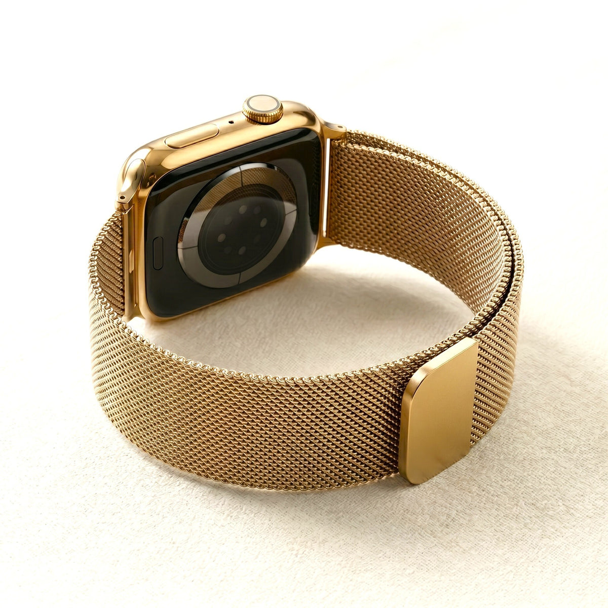 Golden Steel Luxury Stretch Apple Watch Strap