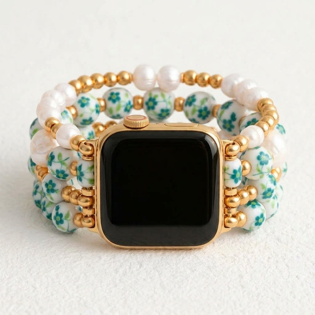 포슬린 가든 에메랄드 그로브 Apple Watch 스트랩