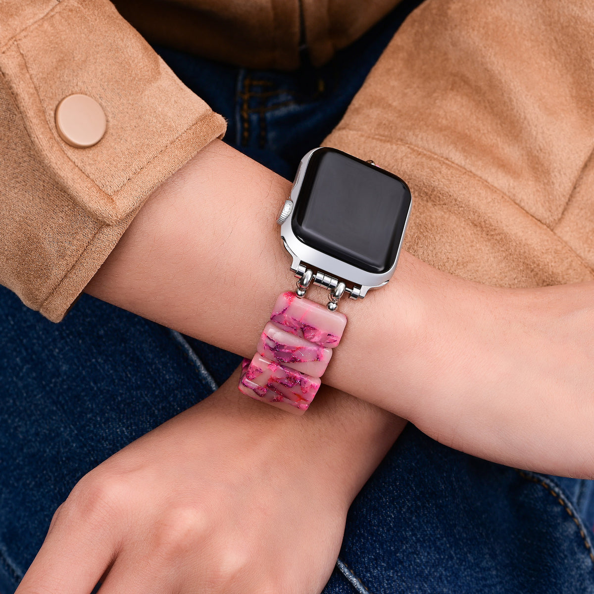 로즈 마블 스트레치 Apple Watch 스트랩