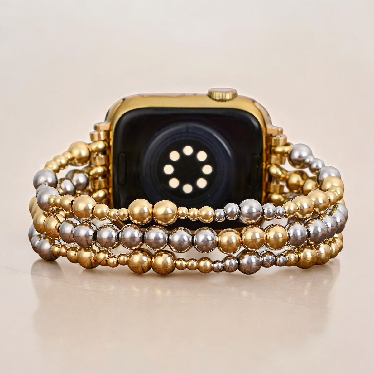 Sterling Gold Stretch Apple Watch Strap