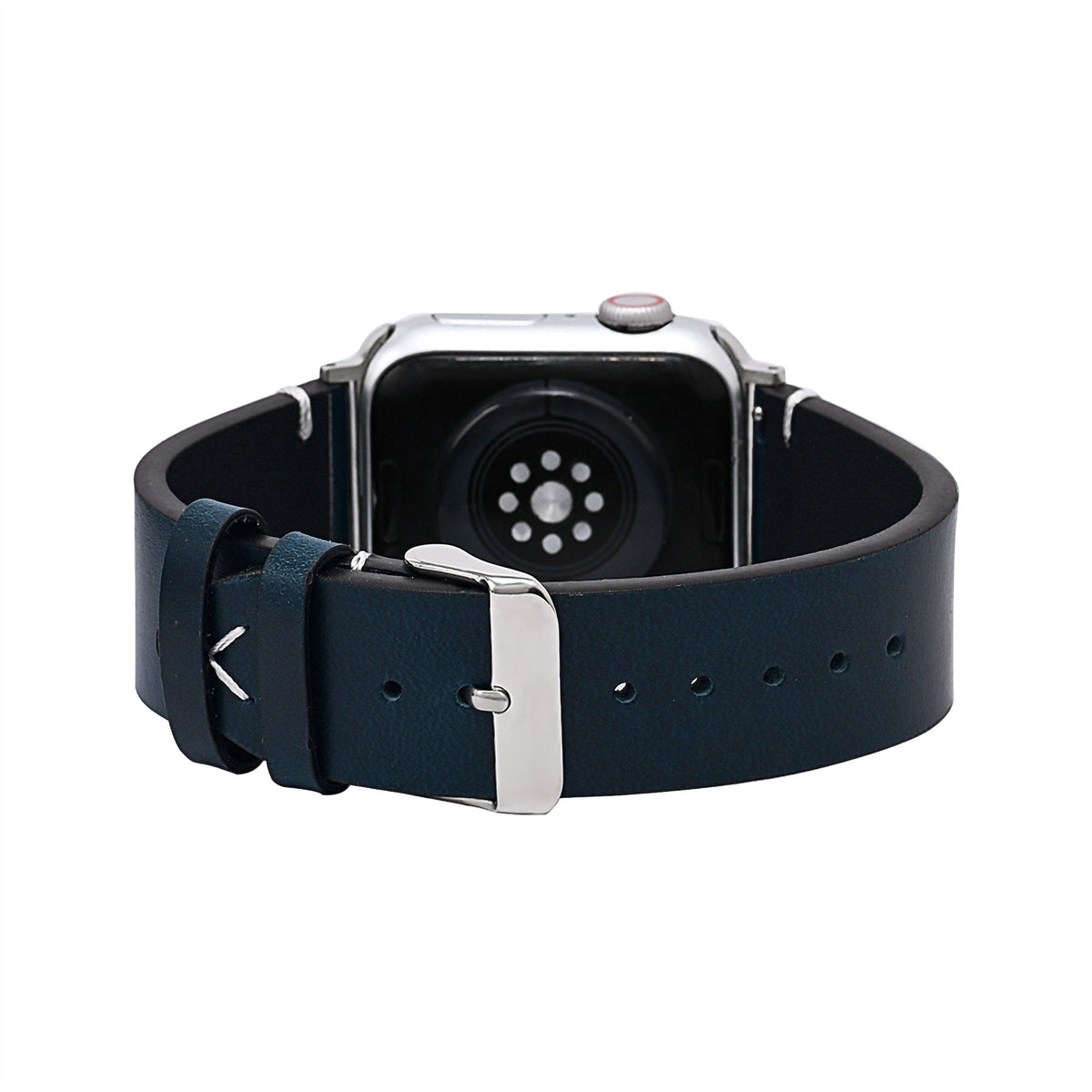 남성용 다크 브라운 가죽 Apple Watch 스트랩