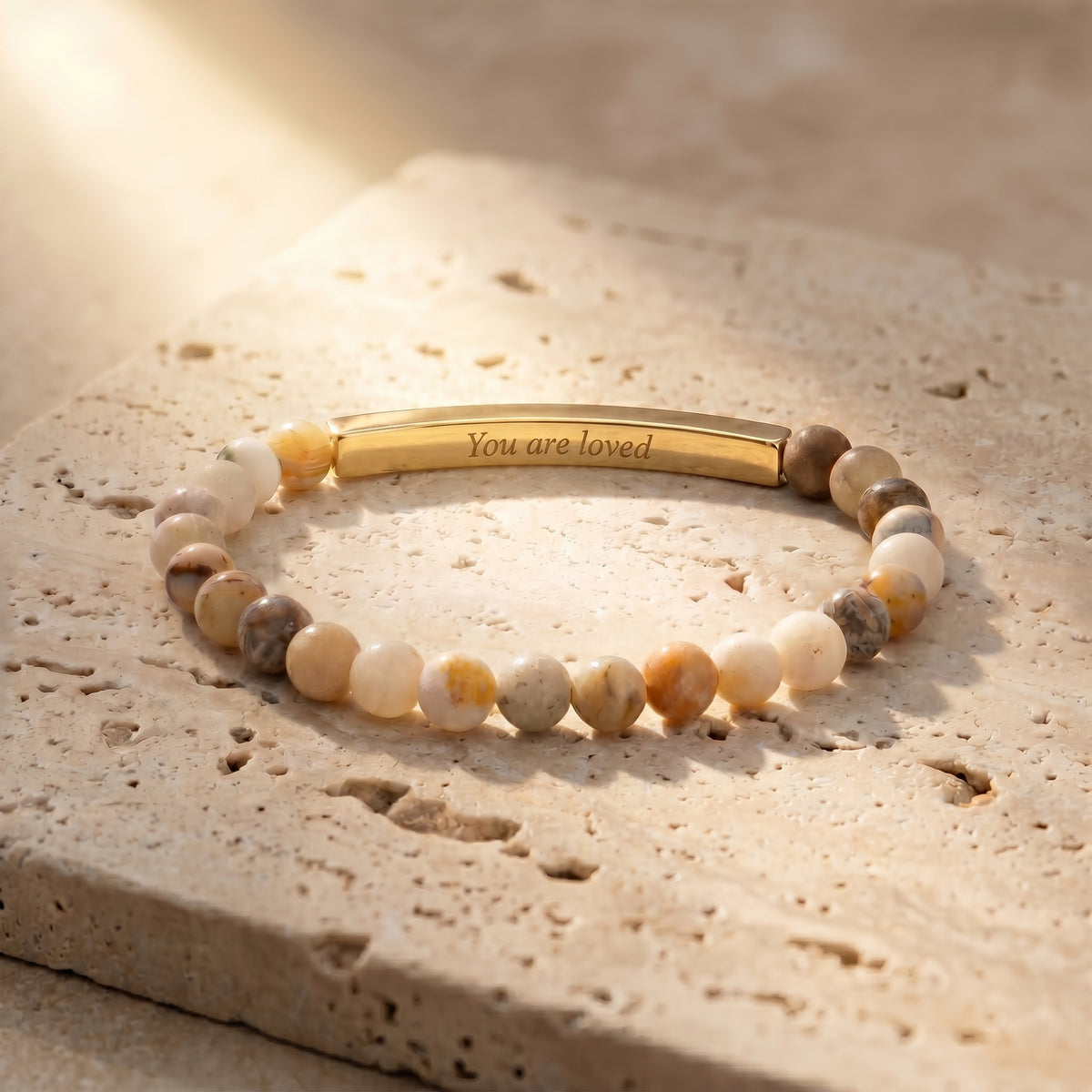 비밀 메시지 스톤 Bracelets