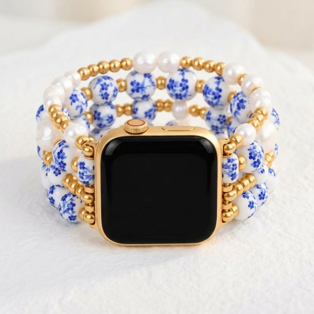 포슬린 가든 사파이어 블룸 Apple Watch 스트랩