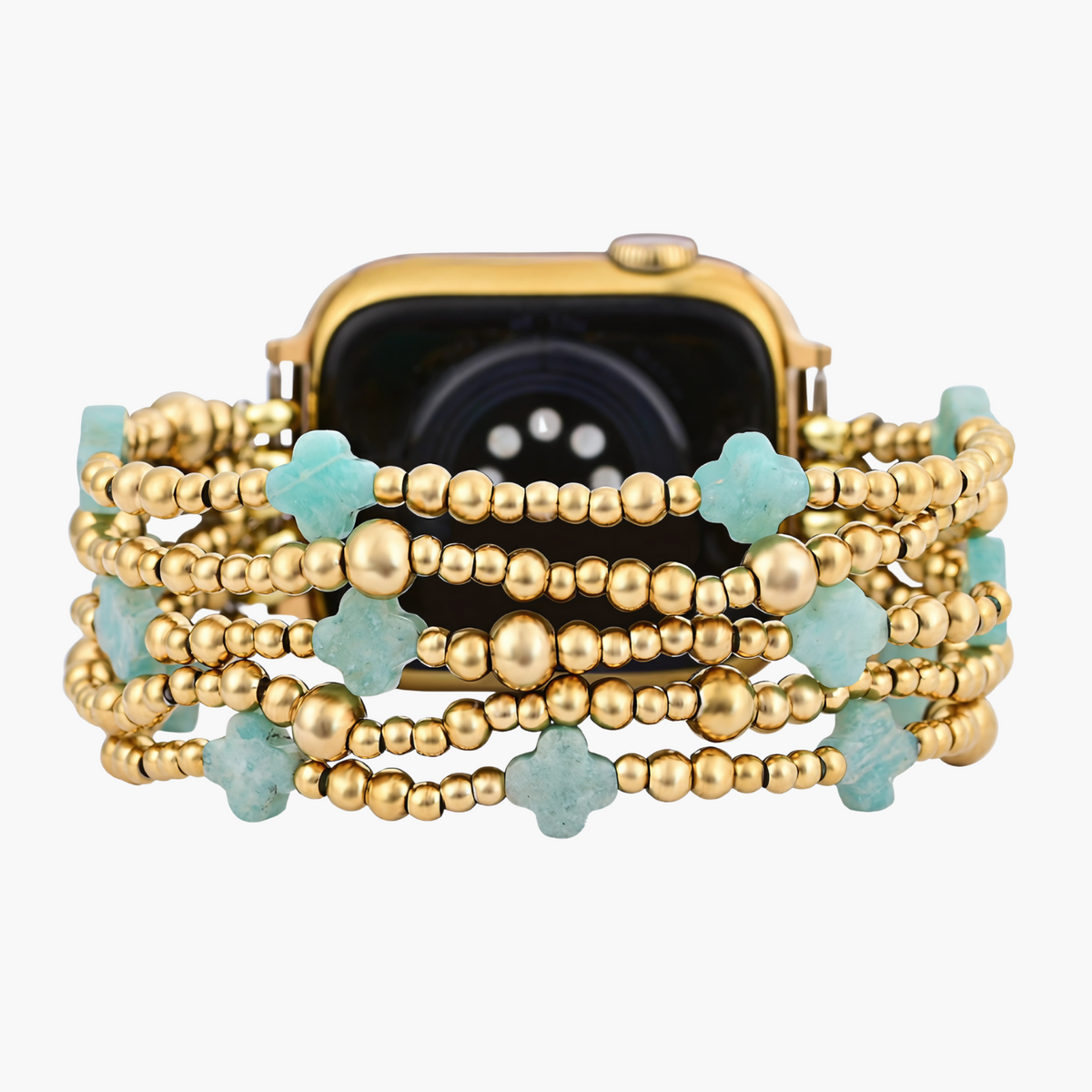 Serene Blue Cross Stretch Apple Watch Strap