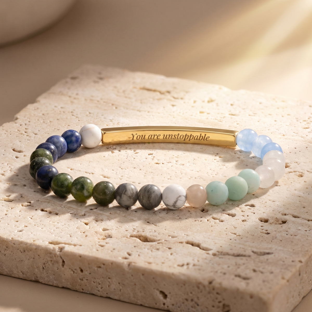 비밀 메시지 스톤 Bracelets