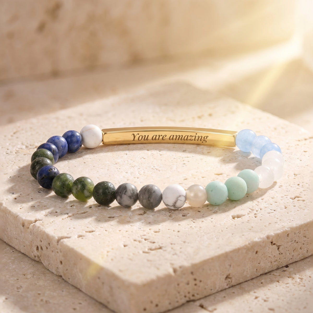 비밀 메시지 스톤 Bracelets
