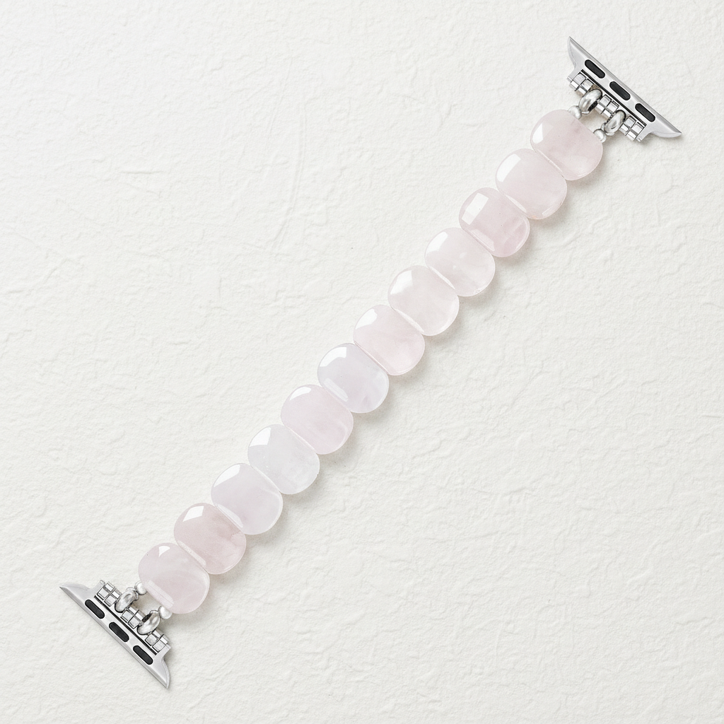 Soft Blush Quartz Stretch Apple Watch Strap