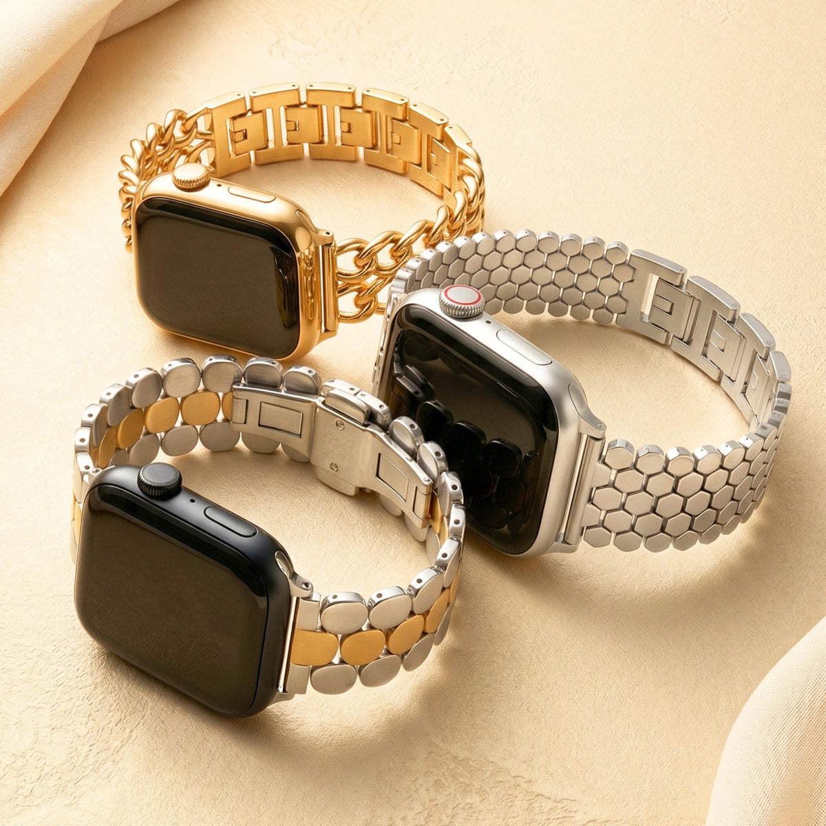 Gold Curve Luxury Apple Watch Strap