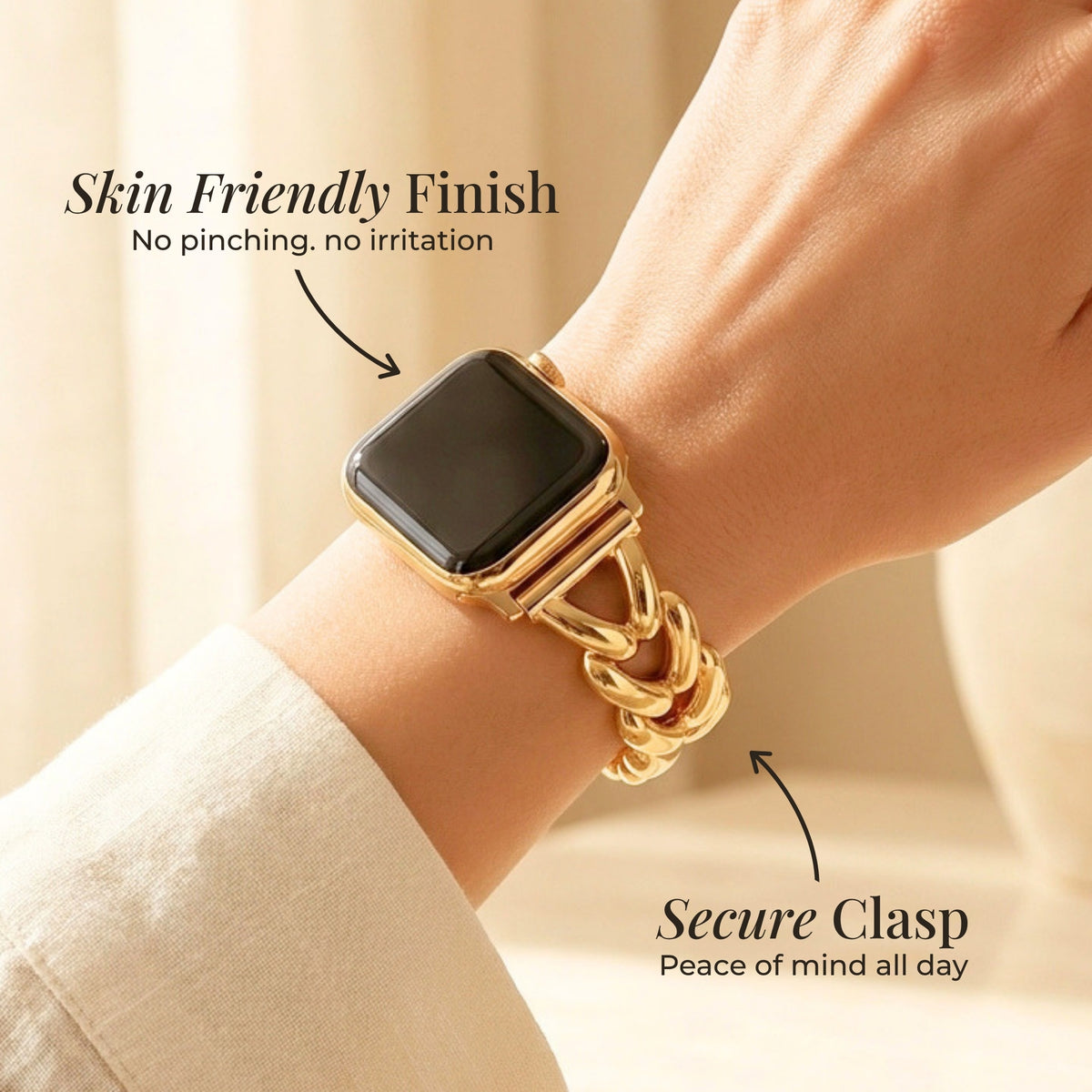 골든 브레이드 럭셔리 Apple Watch 스트랩
