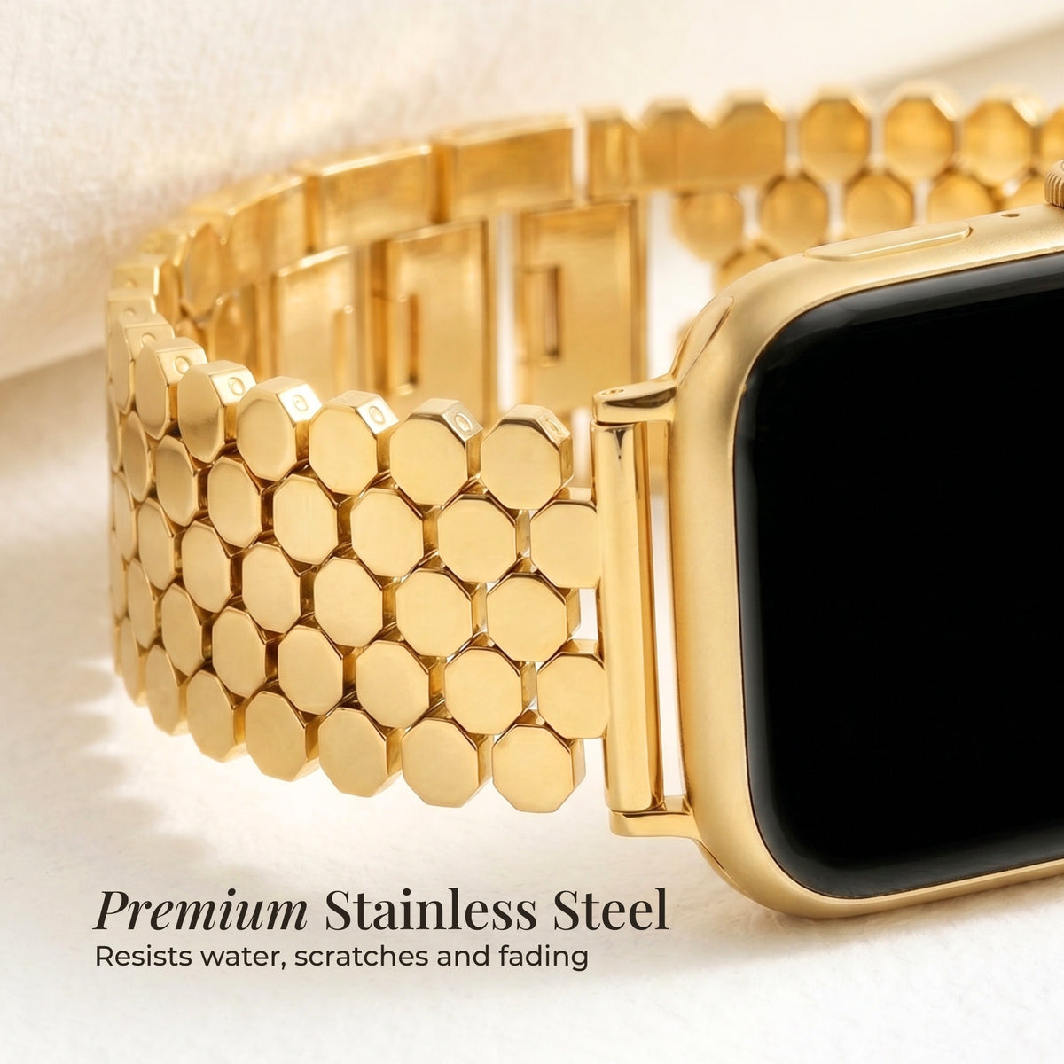 골든 허니콤 럭셔리 Apple Watch 스트랩