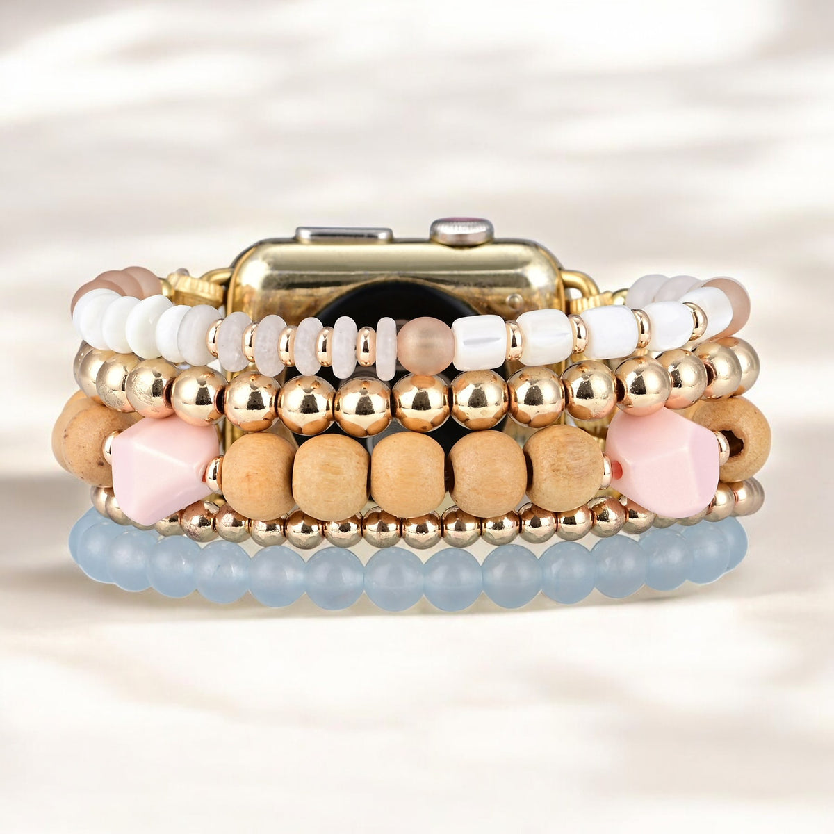 살구빛 안개 스트레치 Apple Watch 스트랩