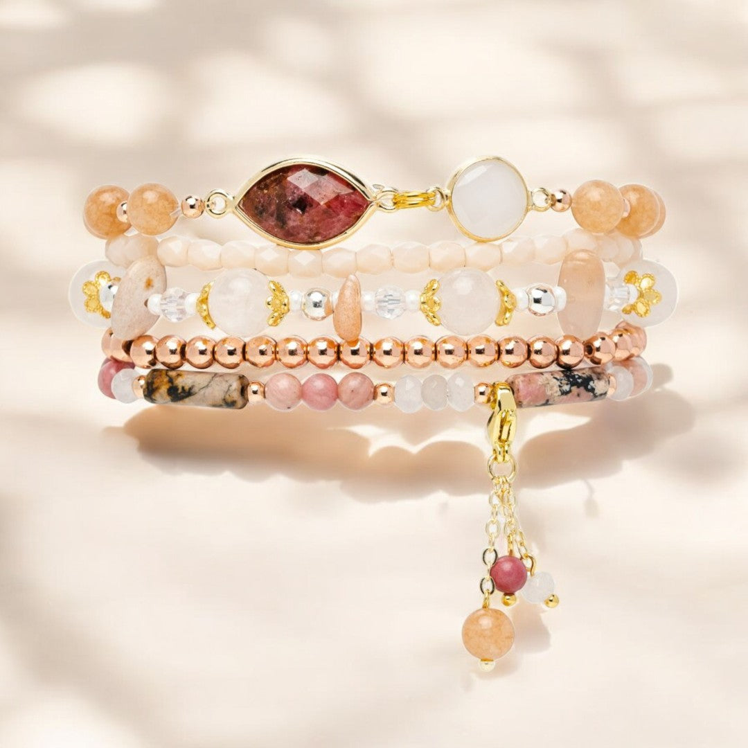 버건디 로즈 스트레치 Apple Watch 스트랩