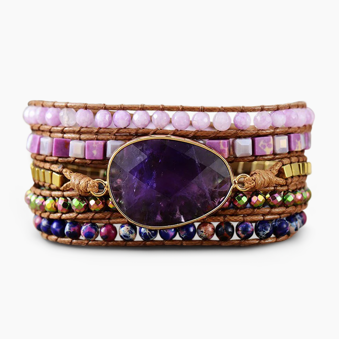 Enchanting Amethyst Wrap Bracelet