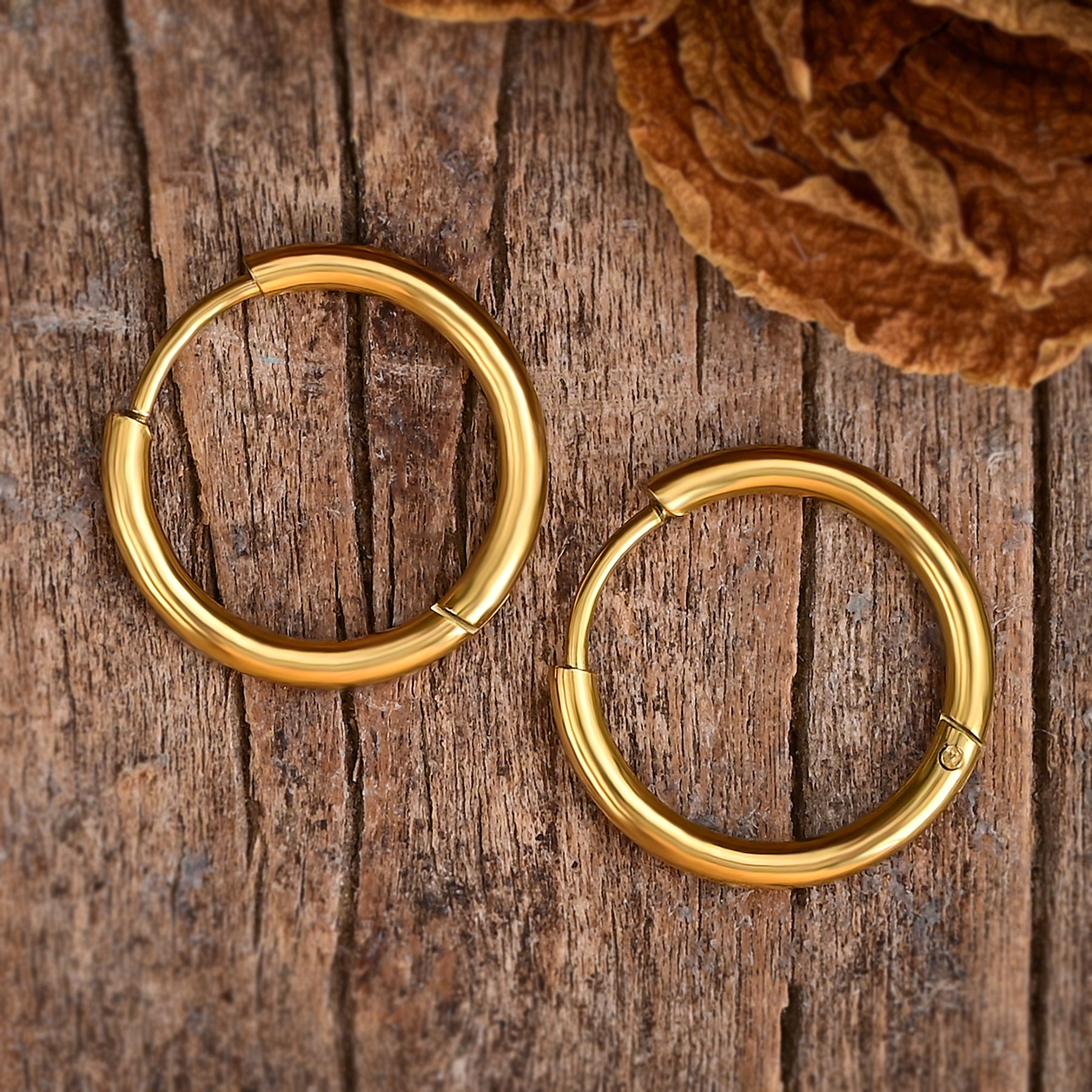 Gleam Gold Hoop Earrings