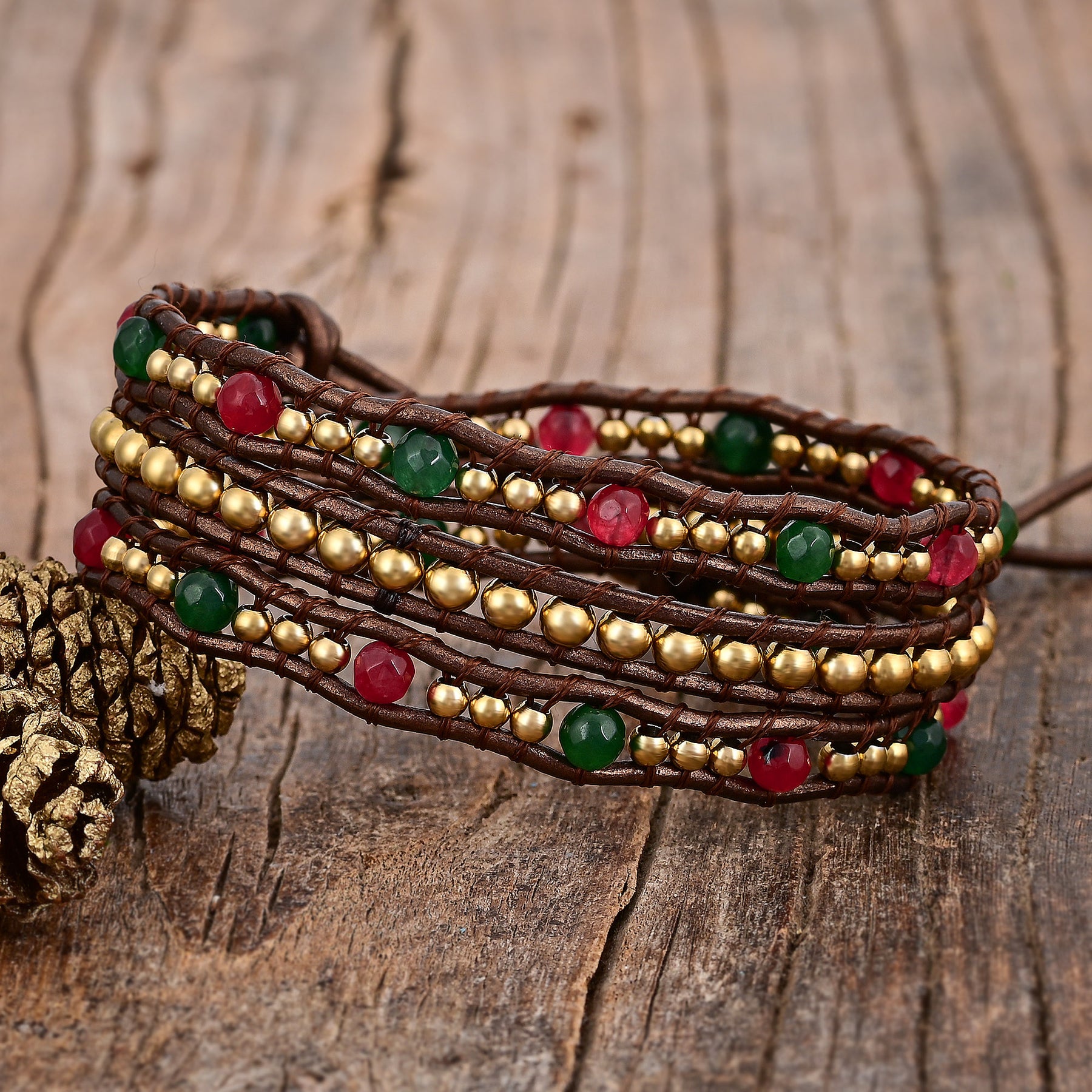 Merry Christmas Heart Wrap Bracelet