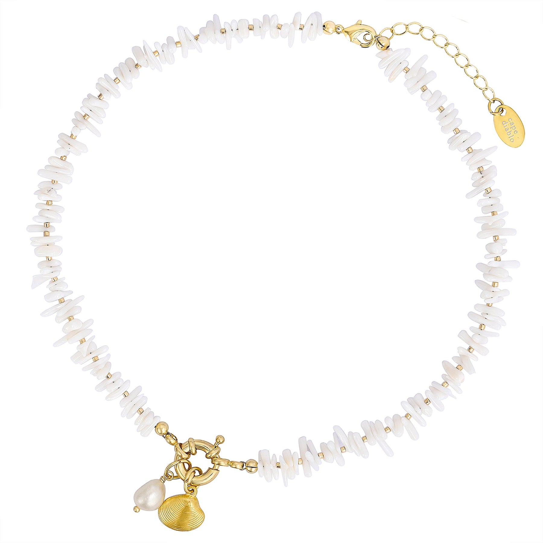 해안 조개 진주 목걸이