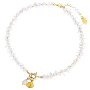 해안 조개 진주 목걸이