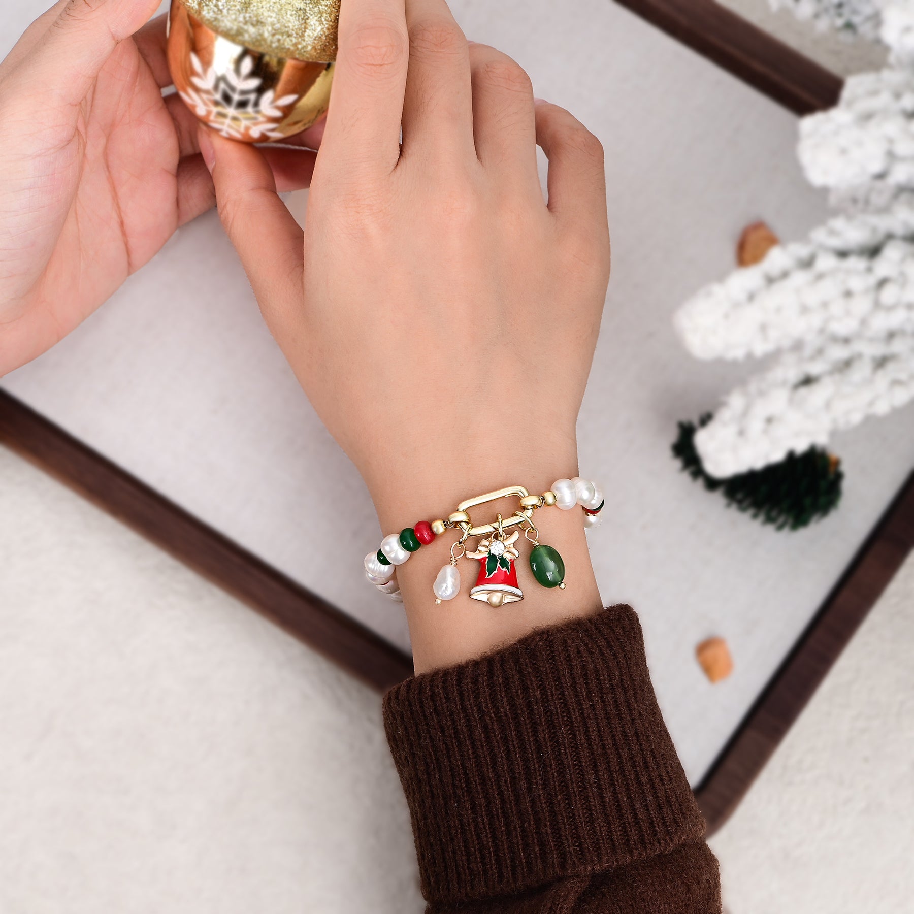 Christmas Spirit Gem Bracelet