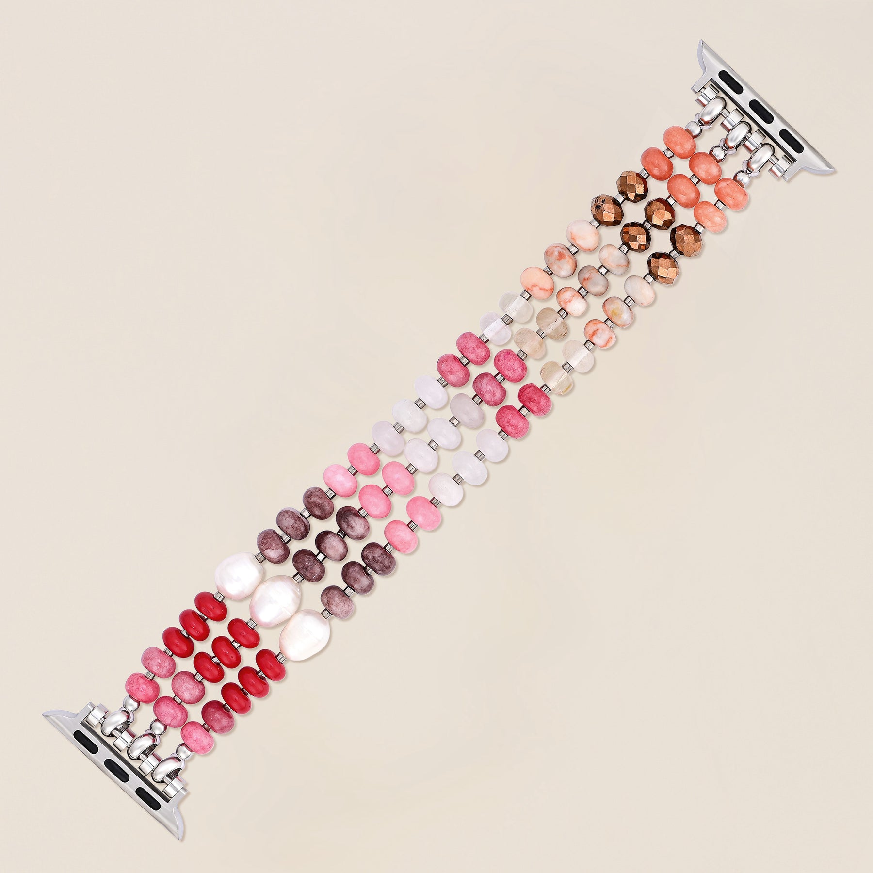 Ruby Blush Stone Stretch Apple Watch Strap