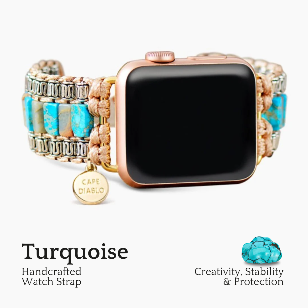 신성한 아이보리 터쿼이즈 Apple Watch 스트랩