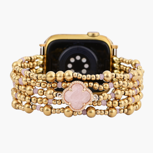 마법에 걸린 로즈 쿼츠 우아함 스트레치 Apple Watch 스트랩