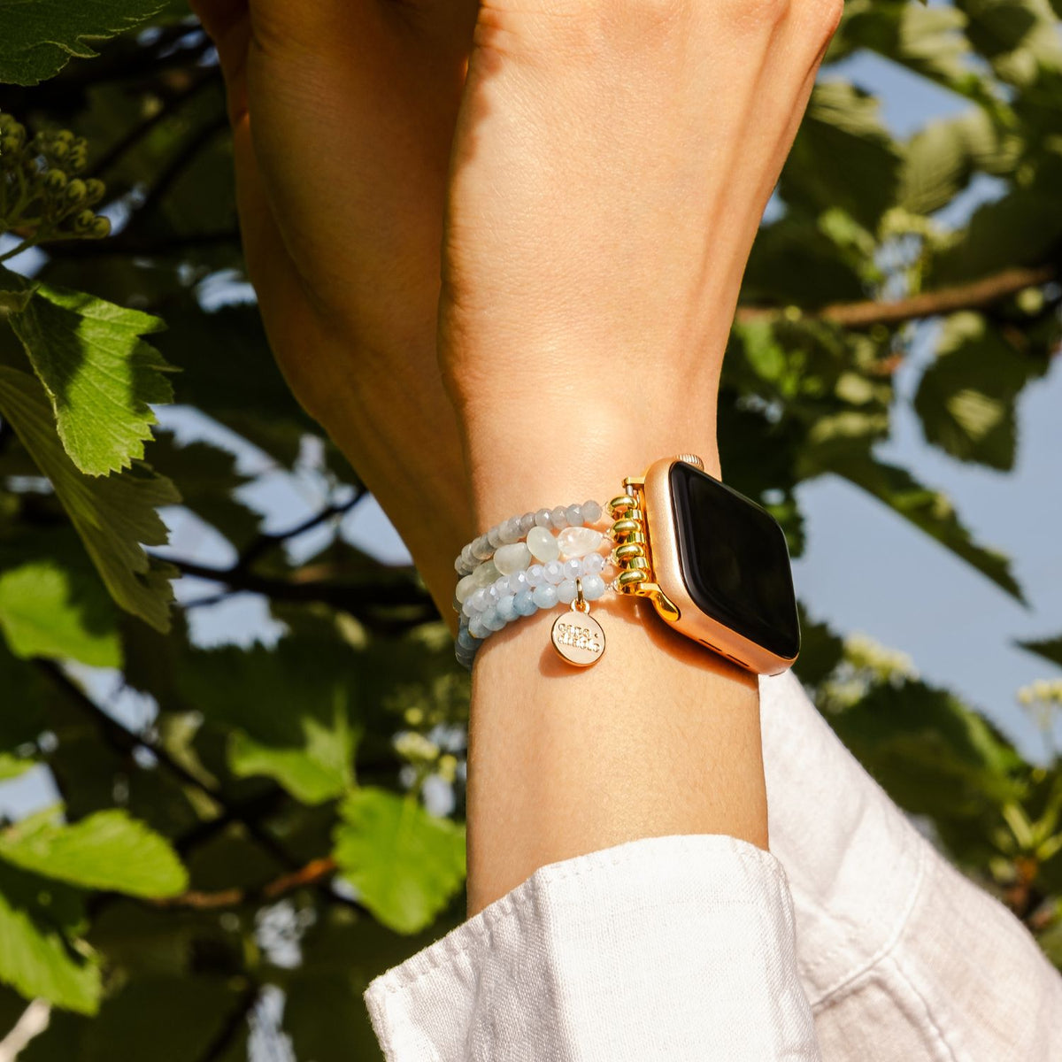 아쿠아마린 제이드 세레니티 Apple Watch 스트랩