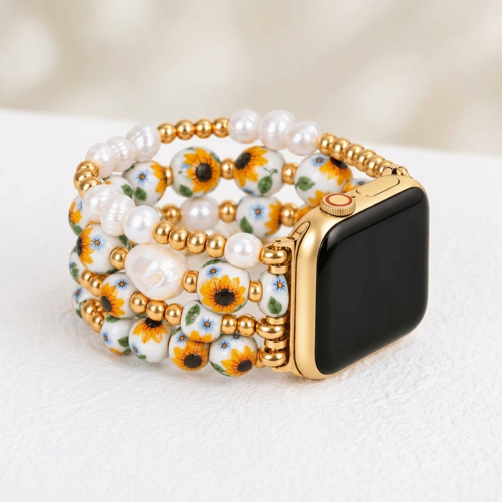 포슬린 가든 선릿 블룸 Apple Watch 스트랩