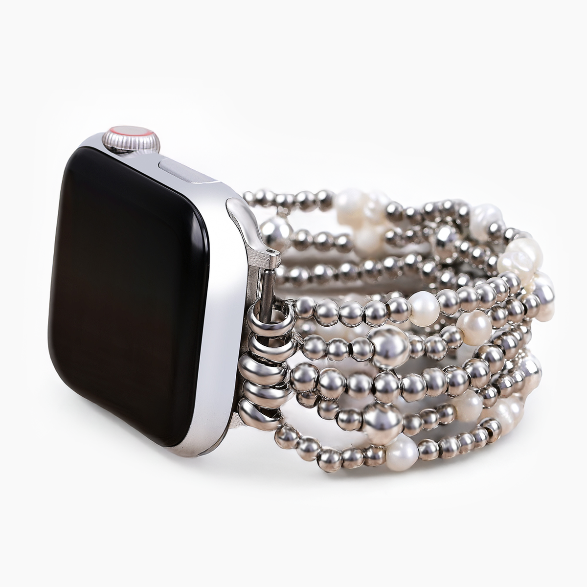반짝이는 진주 스트레치 Apple Watch 스트랩