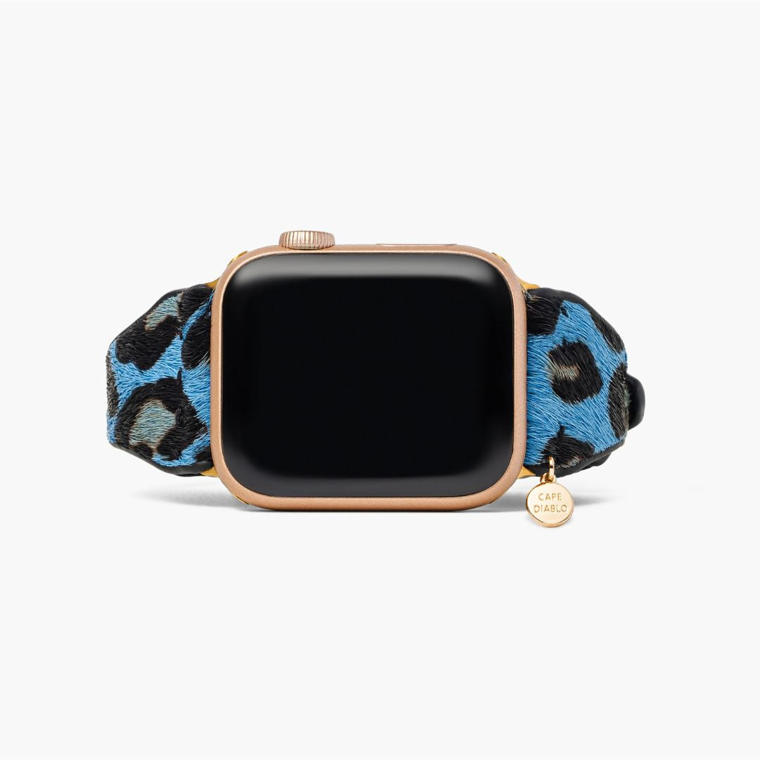 Wild Azure Leather Apple Watch Strap