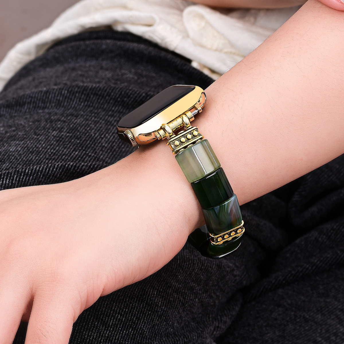 에버그린 세레니티 아게이트 스트레치 Apple Watch 스트랩