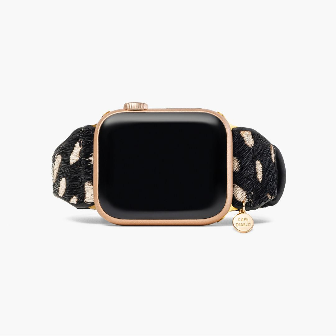 Monochrome Safari Leather Apple Watch Strap