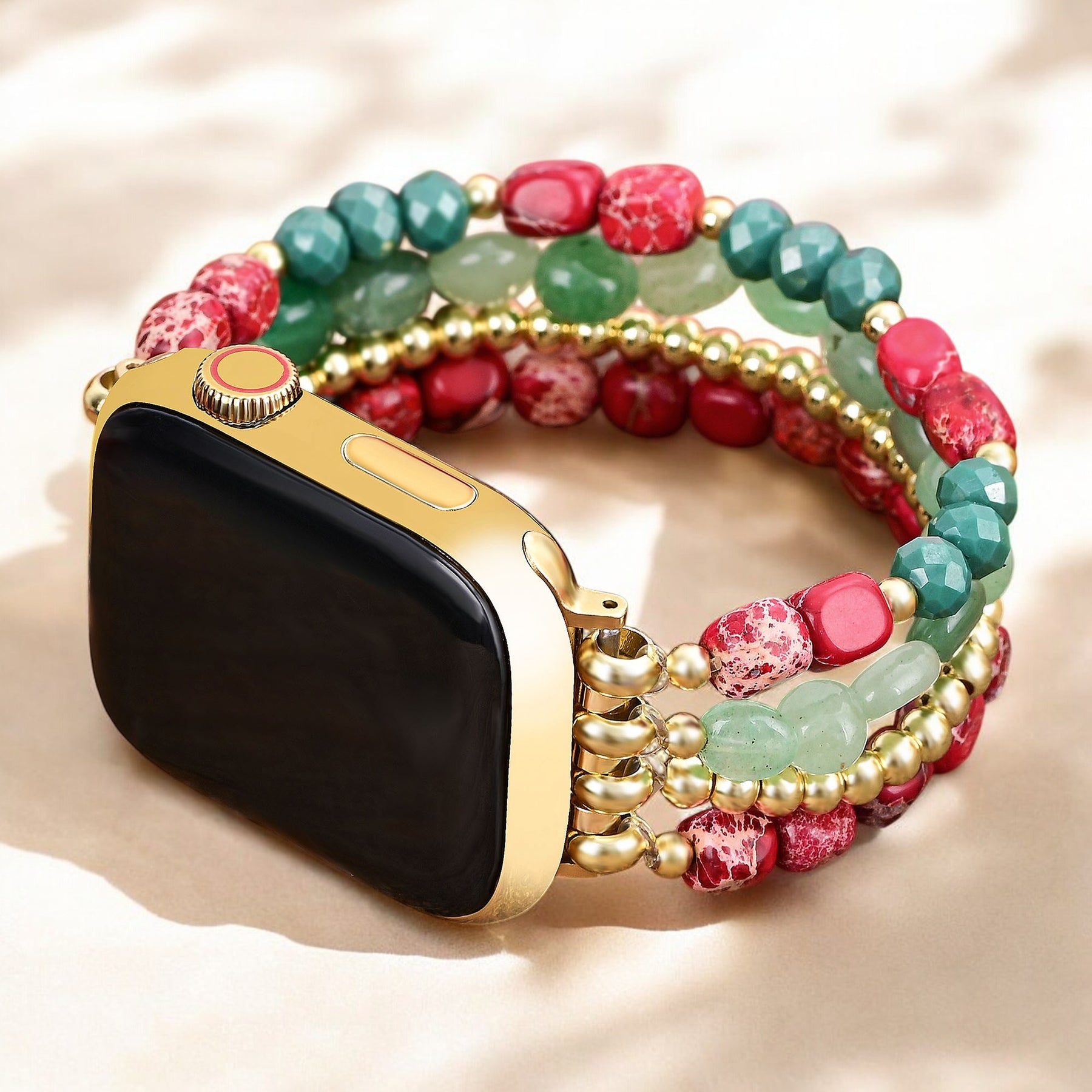Evergreen Gold Elegance Christmas Apple Watch Strap