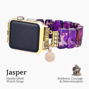 Indigo Tibetan Jasper Stretch Apple Watch Strap