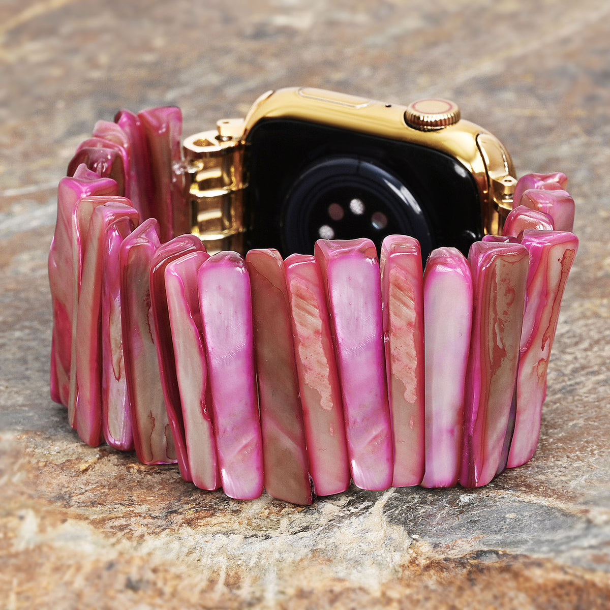 Imperial Orchid Shell Stretch Apple Watch Strap