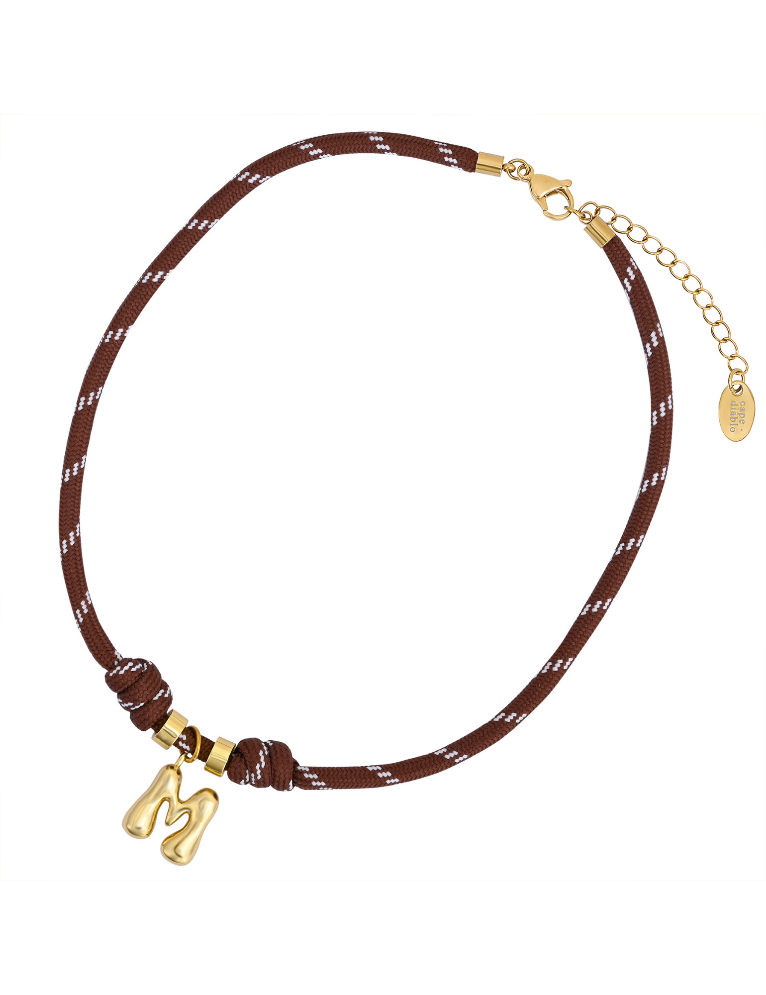 골든 버블 레터 로프 목걸이