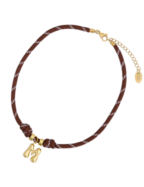 골든 버블 레터 로프 목걸이