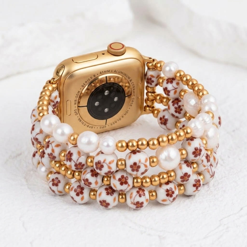 Porcelain Garden Autumn Blossom Apple Watch Strap