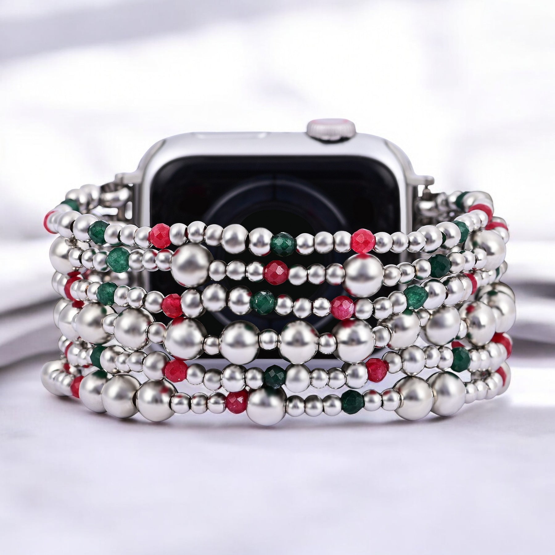 크리스마스 실버 매직 Apple Watch 스트랩