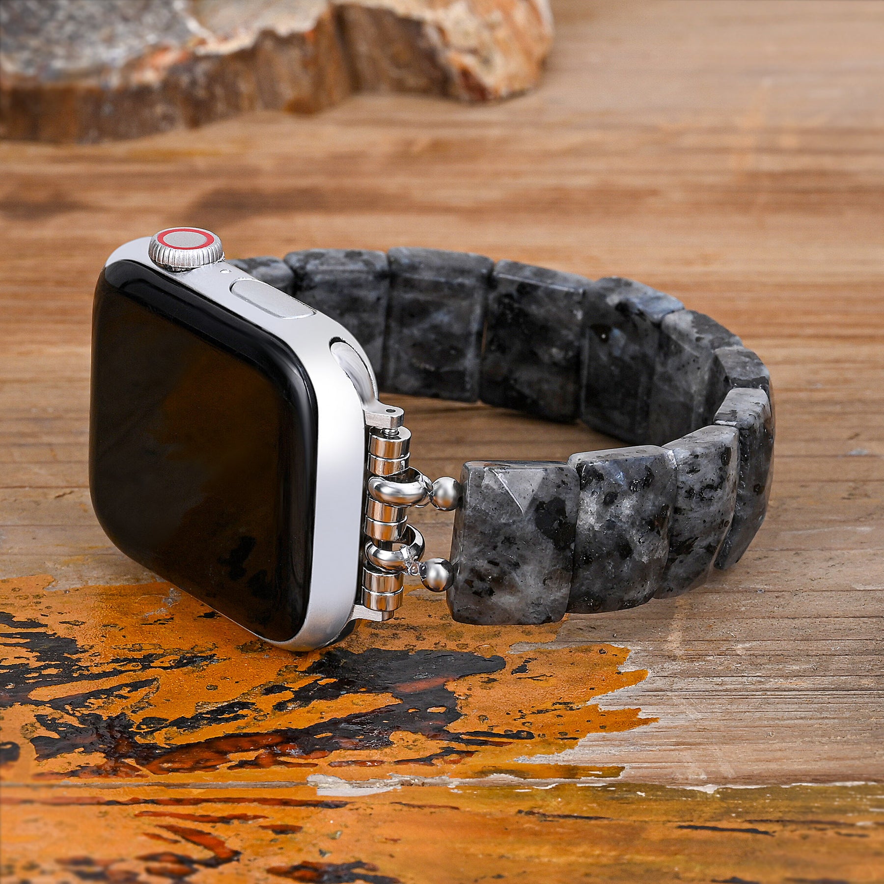 한밤중 균형 돌 신축성 애플 워치 줄