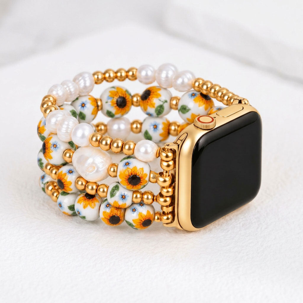 Porcelain Garden Sunlit Bloom Apple Watch Strap