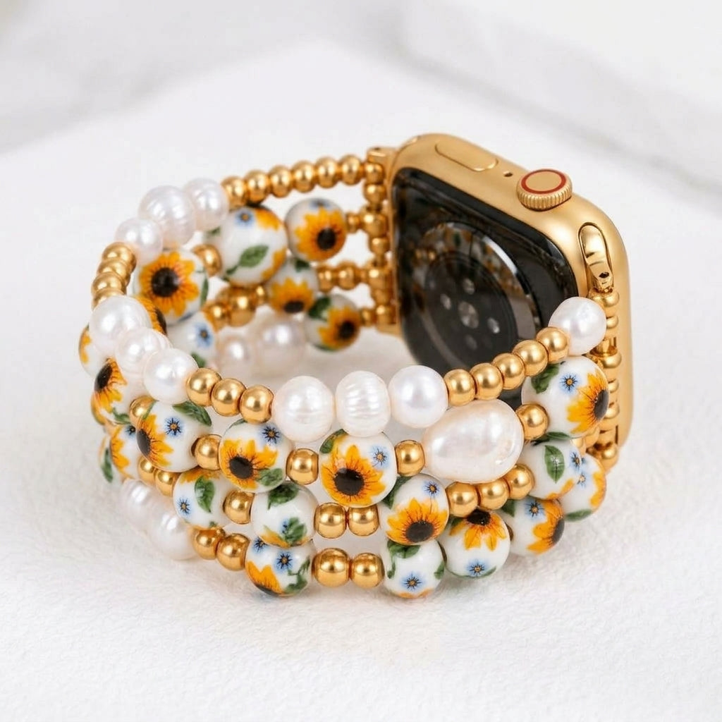 Porcelain Garden Sunlit Bloom Apple Watch Strap