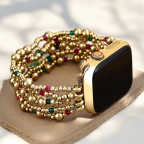 Merry Clover Gold Stretch Apple Watch Strap