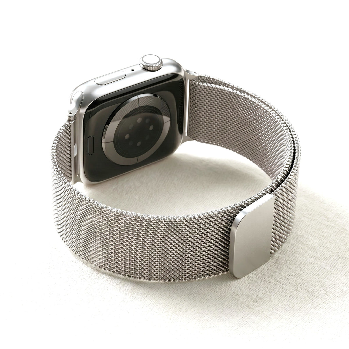 플래티넘 스틸 고급 Apple Watch 스트랩