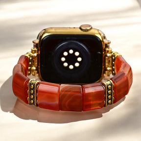 고요한 불꽃 아게이트 스트레치 Apple Watch 스트랩