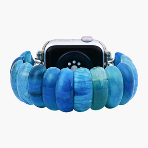 Ocean Essence Agate Stretch Apple Watch Strap